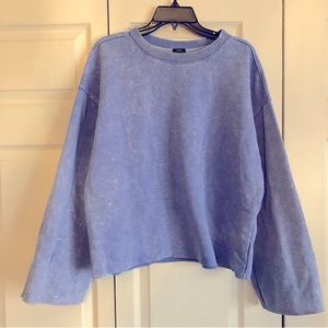 GAP Vintage Soft Blue Flare Sleeved Sweatshirt